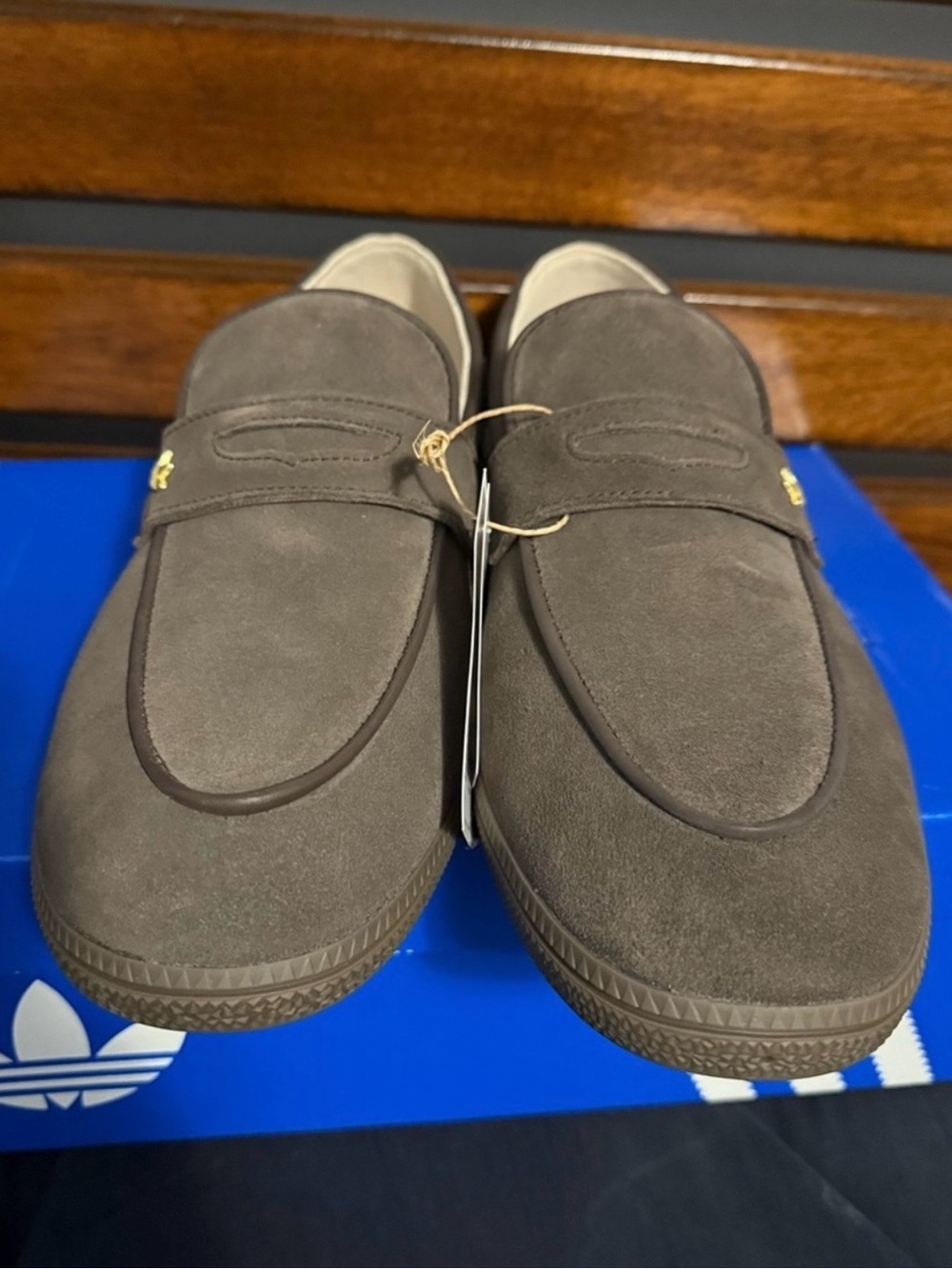 adidas Brown Suede Penny Loafers - woman’s Slip-On